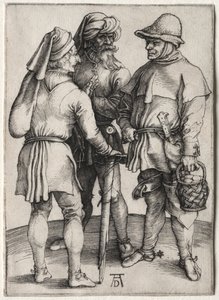 Drei Bauern im Gespräch, um 1497 von Albrecht Dürer