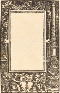 Titelrand mit Putti, die die Pirckheimer-Wappen halten, wahrscheinlich 1513
