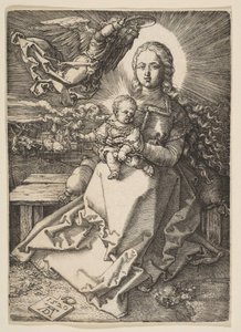 Jungfrau und Kind von einem Engel gekrönt, 1520 von Albrecht Dürer
