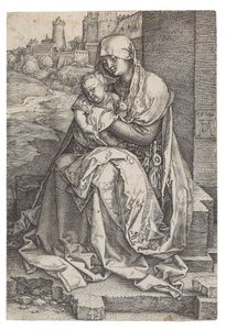 Jungfrau und Kind an der Mauer sitzend, 1514 von Albrecht Dürer