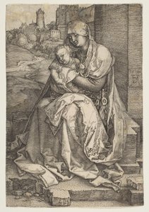 Jungfrau und Kind an der Mauer sitzend, 1514 von Albrecht Dürer
