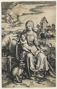 Jungfrau und Kind mit dem Affen, ca. 1498 von Albrecht Dürer