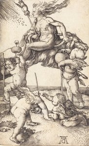 Hexe reitet auf einer Ziege von Albrecht Dürer