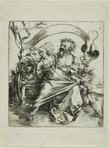 Junge Frau von Tod angegriffen (Der Räuber) von Albrecht Dürer