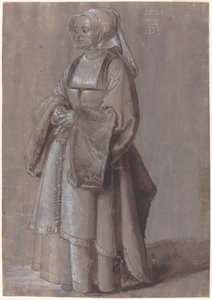 Junge Frau in niederländischer Tracht von Albrecht Dürer
