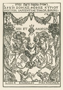 Exlibris von Willibald Pirckheimer von Albrecht Dürer or Duerer