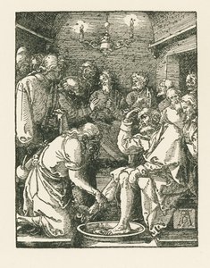 Christus wäscht Petrus die Füße von Albrecht Dürer or Duerer