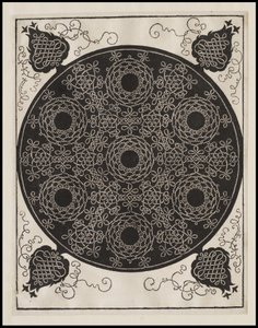 Vierter Knoten, 7 kreisförmige Knotengruppen mit schwarzen Zentren, ca. 1506 von Albrecht Dürer