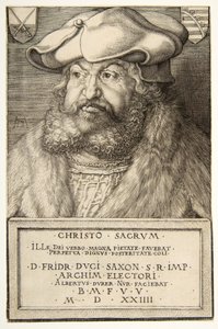 Friedrich der Weise, Kurfürst von Sachsen, veröffentlicht 1524 von Albrecht Dürer