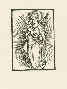 Jungfrau Maria als Himmelskönigin in der Sonne von Albrecht Dürer or Duerer