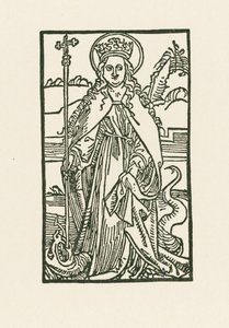 Heilige Margareta. Illustration zu Hortulus Anime. Gedruckt von Michael Furter, Basel von Albrecht Dürer or Duerer
