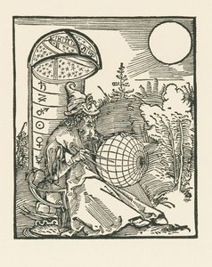 Sitzender Astronom mit einem Globus von Albrecht Dürer or Duerer