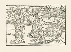 Sechstes Werk der Barmherzigkeit: Sorge um die Beerdigung eines Mitmenschen von Albrecht Dürer or Duerer