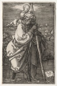 St. Christophorus, nach links gewandt von Albrecht Dürer or Duerer