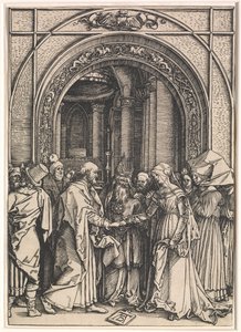 Die Verlobung der Jungfrau aus: Das Leben der Jungfrau, ca. 1504-05 von Albrecht Dürer
