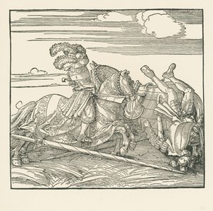 Das deutsche Turnier, um 1517-18 von Albrecht Dürer or Duerer