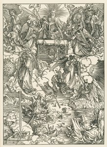 Die sieben Posaunen werden den Engeln gegeben. Die Offenbarung des Johannes von Albrecht Dürer or Duerer