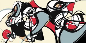 Abstrakte kubistische Gesichter von Alejandra Winkhaus