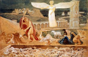 Das Erscheinen eines Engels, der die Geburt Christi ankündigt von Aleksandr Andreevich Ivanov