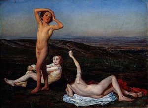 Drei nackte Jungen, Studie für 