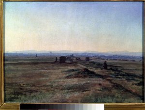 Blick auf die Via Appia bei Sonnenuntergang von Aleksandr Andreevich Ivanov