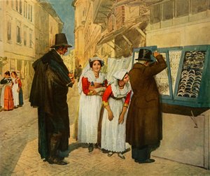Der Bräutigam Campagnuolo wählt Ohrringe für seine Braut von Aleksandr Ivanov