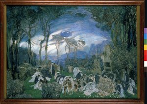 Bühnenbildentwurf für die Oper Orpheus und Eurydike von Christoph Willibald Gluck