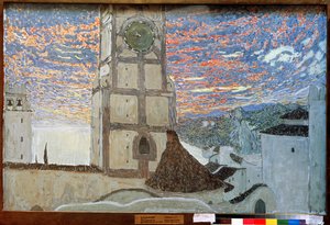 Sizilianisches Dorf, Bühnenbild für Dom Juan von Molière, 1910 von Aleksandr Jakovlevic Golovin