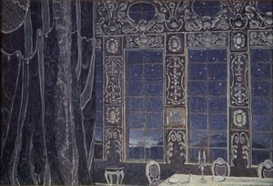 Bühnenbild für das Stück Don Juan von J.-B. Molière, 1910 von Aleksandr Jakovlevic Golovin