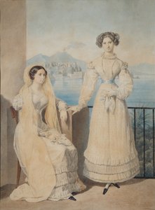 Porträt der Schwestern Gräfinnen Dorothea 1804-1863 und Catherine 1803-1888 von Tiesenhausen, 1825