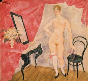 Frau mit Spiegel von Aleksandr Vasilievich Shevchenko