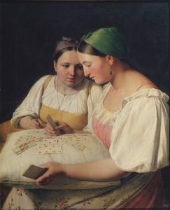 Wahrsagerei, 1842 von Aleksei Gavrilovich Venetsianov