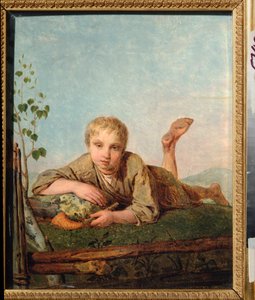 Hirtenjunge mit Pfeife von Aleksei Gavrilovich Venetsianov