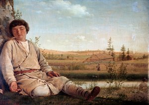 Schlafender Hirte von Aleksei Gavrilovich Venetsianov