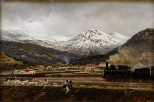 Berglandschaft von Aleksei Petrovich Bogolyubov