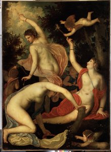 Grazien und Amor von Alessandro Varotari