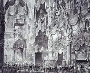 Krönung von Ferdinand I. (1793-1875) im Mailänder Dom von Alessandro (after) Sanquirico