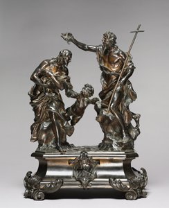 Taufe Christi, entworfen 1645-46, wahrscheinlich hergestellt 1650-55 von Alessandro Algardi