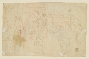 Studien von Engeln und Putten (Recto); Architektonische Studien (Verso) von Alessandro Casolani