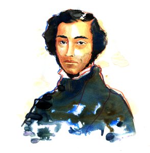 Charles-Alexis-Henri Clerel de Tocqueville (1805-59) - Porträt von Alexis de Tocqueville, französischer Historiker und Politiker von Alessandro Lonati