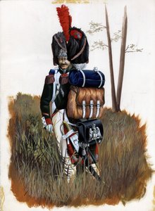 Erstes Kaiserreich (1804-1814 und 1815): Grenadiersoldaten der königlichen Garde der großen napoleonischen Armee in Italien