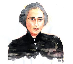 Hannah Arendt (1906-1975), deutsche Politikwissenschaftlerin und Philosophin, amerikanische Staatsbürgerin - Illustration von Alessandro Lonati von Alessandro Lonati