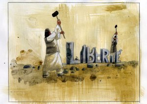 Islamischer Fundamentalismus: Zwei Salafisten zerstören Freiheitsbriefe von Alessandro Lonati