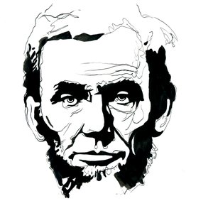 Porträt von Abraham Lincoln (1809-1865), Präsident der Vereinigten Staaten von Alessandro Lonati