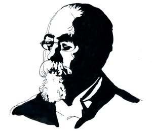 Porträt von Cesare Lombroso (1835-1909) Gründer der italienischen Schule der Kriminologie von Alessandro Lonati