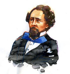 Porträt von Charles Dickens (1812-1870), englischer Schriftsteller von Alessandro Lonati
