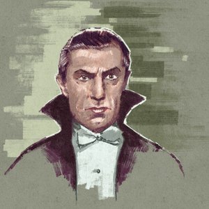 Porträt des ungarischen Schauspielers Bela Lugosi als Graf Dracula (Illustration) von Alessandro Lonati