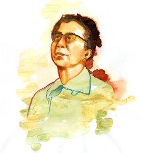 Porträt von Jiang Qing (1914-1991) Ehefrau von Mao Zedong von Alessandro Lonati