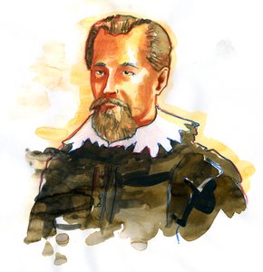 Porträt von Johannes Kepler (1571-1630) deutscher Mathematiker, Astronom und Astrologe von Alessandro Lonati
