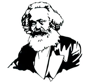 Porträt von Karl Marx (1818-1883), Philosoph und politischer Theoretiker. von Alessandro Lonati